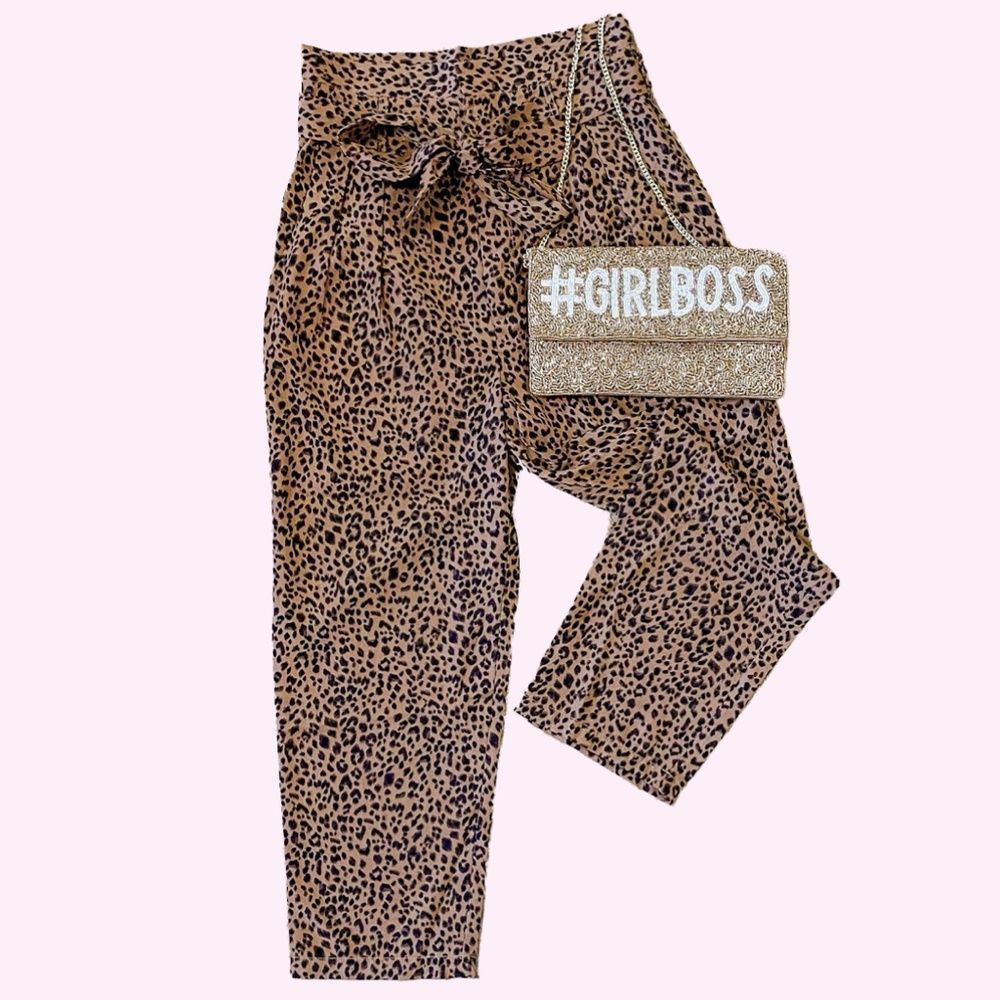 **SOLD OUT**Sugar Lips Can't Be Tamed Leopard Print High Waisted Pants - Picture 2 of 7